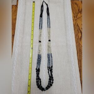 Vintage Multi Strand Beaded Statement Necklace